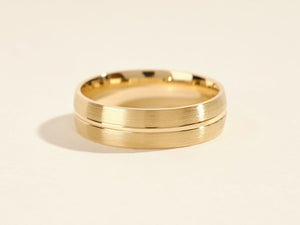 Brushed and Shinny Men's Wedding Band