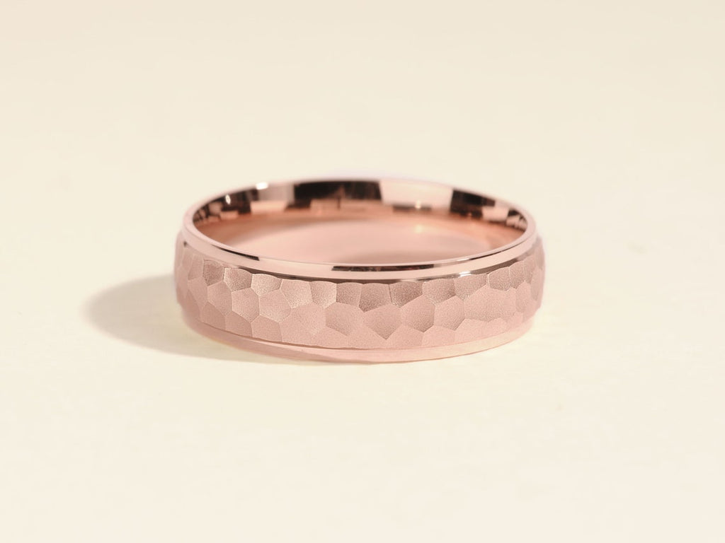Men's Wedding Band with Beveled Edges