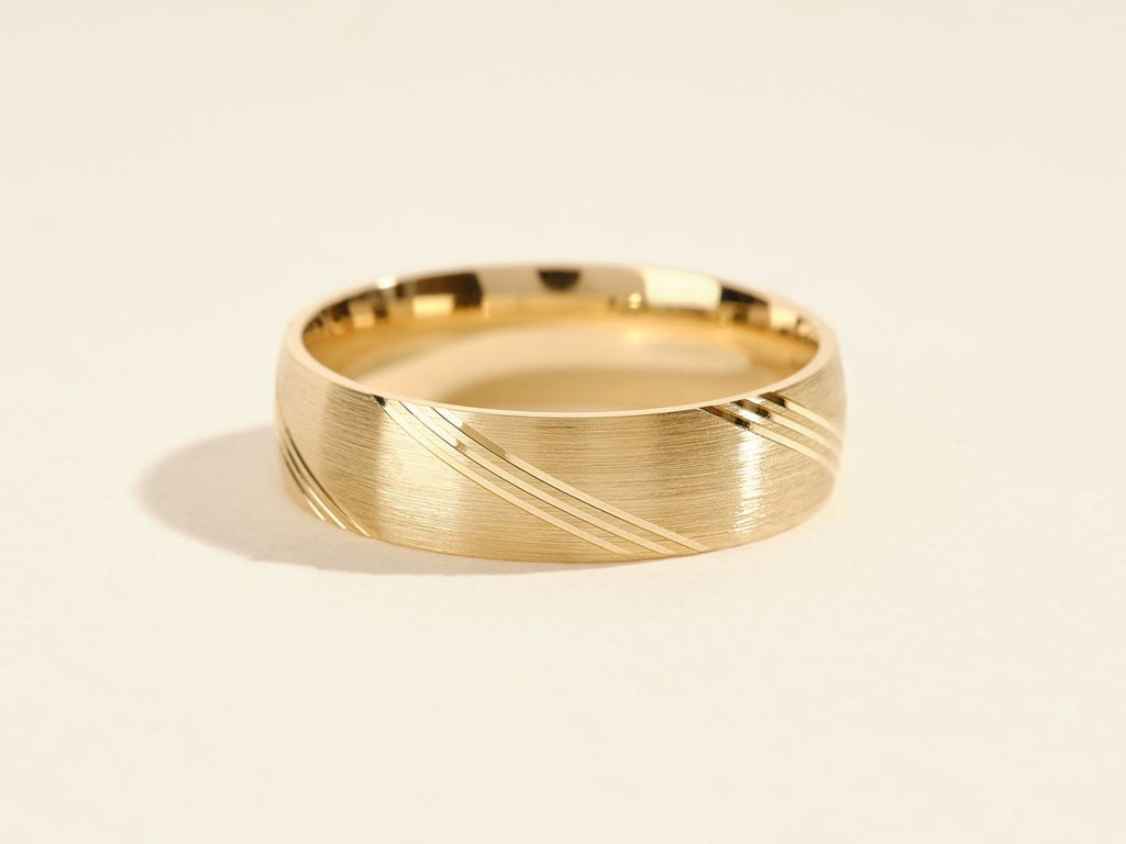 Man's Wedding brushed or matte finish Style