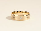 0.05 TCW Men's Flush Set Diamond Wedding Band