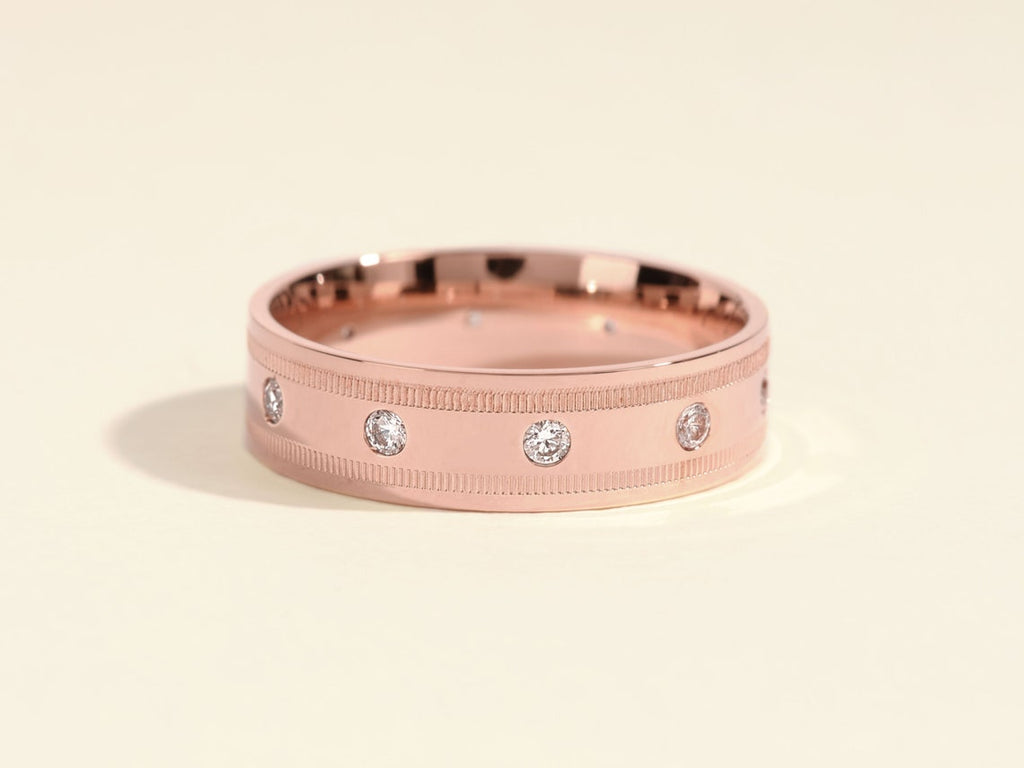 0.25 TCW Men's Ten-Stone Diamond Wedding Band