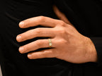 Man's Wedding Band Brush Migraine Setting