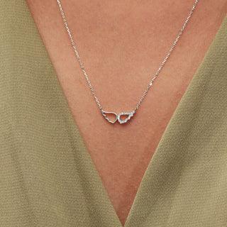 wing pendent round moissanite necklace