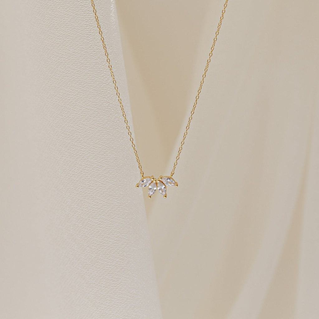 0.20 TCW Marquise Moissanite Minimalsit Necklace
