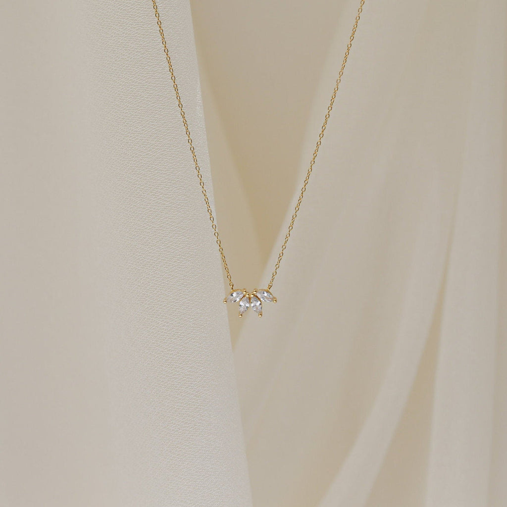 0.20 TCW Marquise Moissanite Minimalsit Necklace