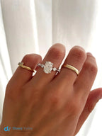 2 CT Oval Cut Lab Grown Engagement Ring Antique Yellow Gold Ring - DisneyValley
