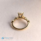 2 CT Oval Cut Lab Grown Engagement Ring Antique Yellow Gold Ring - DisneyValley