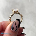 2 CT Oval Cut Lab Grown Engagement Ring Antique Yellow Gold Ring - DisneyValley