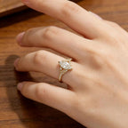 Marquise Moissanite Engagement Ring, Leaf Vine Diamond Ring, Nature Inspired Gold Wedding Ring, Unique Promise Ring for Women