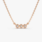 0.10 TCW Round Moissanite Bezel Necklace