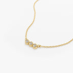 0.10 TCW Round Moissanite Bezel Necklace