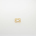 0.10 TCW Round Moissanite Double Band Ring for Women
