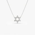 0.34 TCW Bugged & Round Moissanite Star Necklace