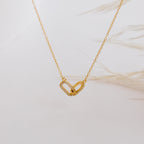 0.20 TCW Round Moissanite Linked Pendant Necklace