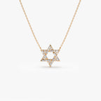 0.34 TCW Bugged & Round Moissanite Star Necklace