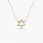 0.34 TCW Bugged & Round Moissanite Star Necklace