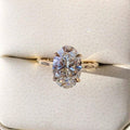 2.0 CT Oval Moissanite Solitaire Style Ring