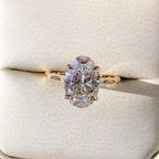 2.0 CT Oval Moissanite Solitaire Style Ring