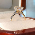 2.0 CT Oval Moissanite Solitaire Style Ring