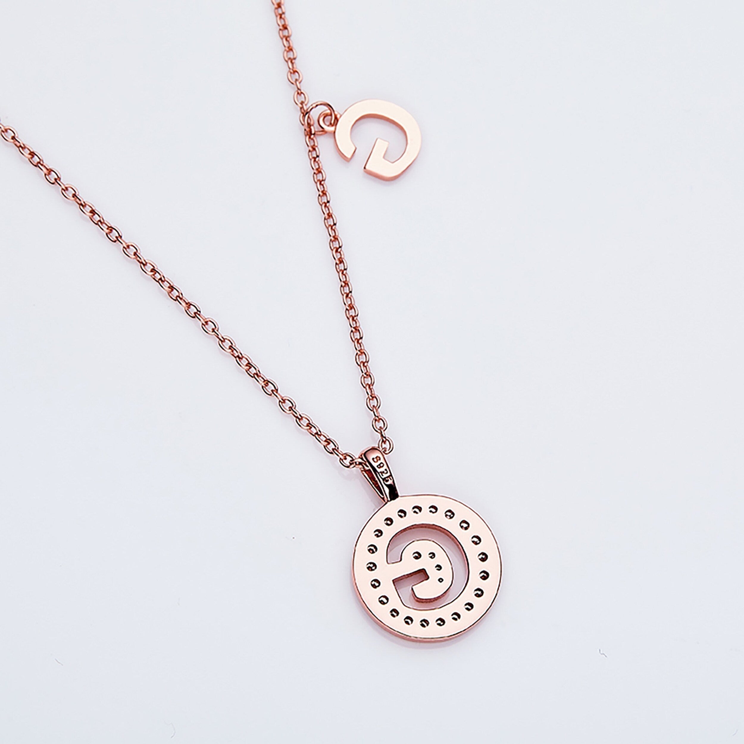 Customized "G" Letter Moissanite Diamond Necklace