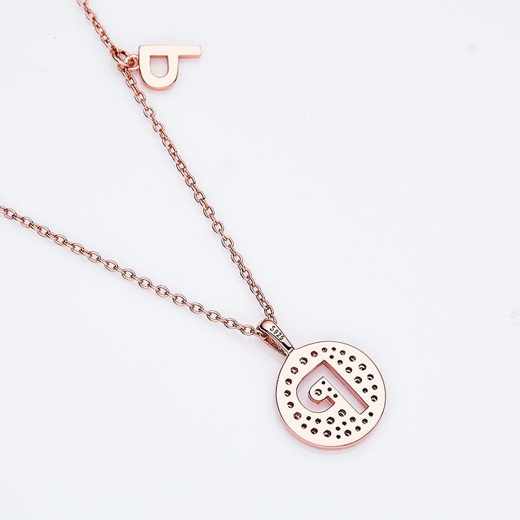 Customized "P" Letter Moissanite Diamond Necklace