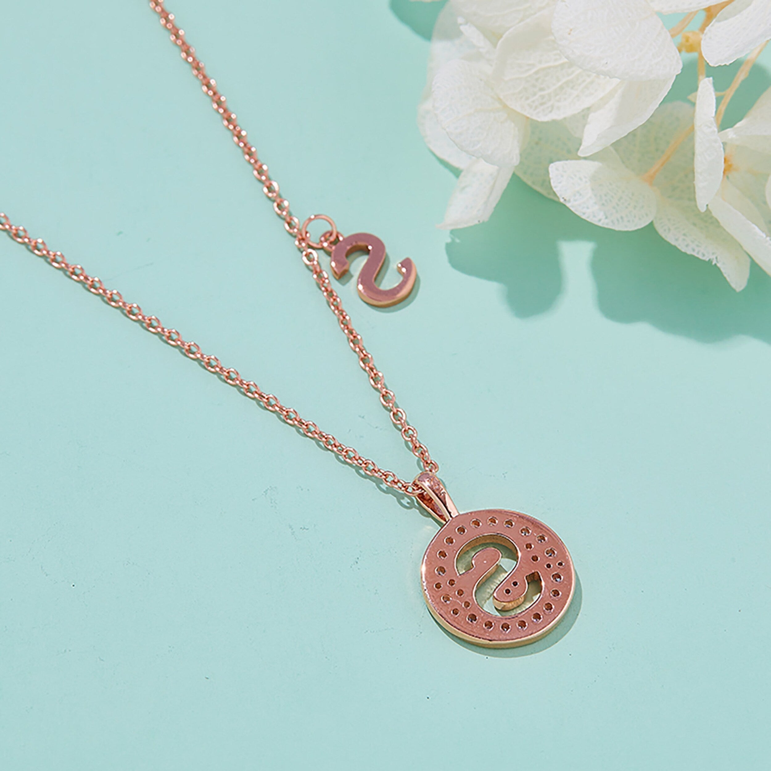 Customized "S" Letter Moissanite Diamond Necklace