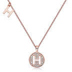 Customized "H" Letter Moissanite Diamond Necklace