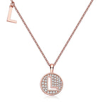 Customized "L" Letter Moissanite Diamond Necklace