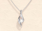0.10 TCW Round Moissanite Diamond Soloitaire Necklace