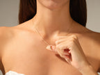 0.10 TCW Round Moissanite Diamond Soloitaire Necklace