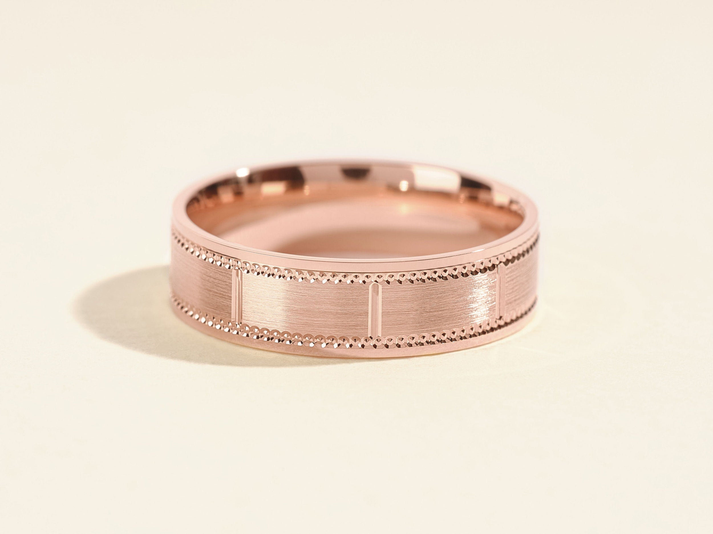 Men's Brushed and Shinny Finish Wedding Band