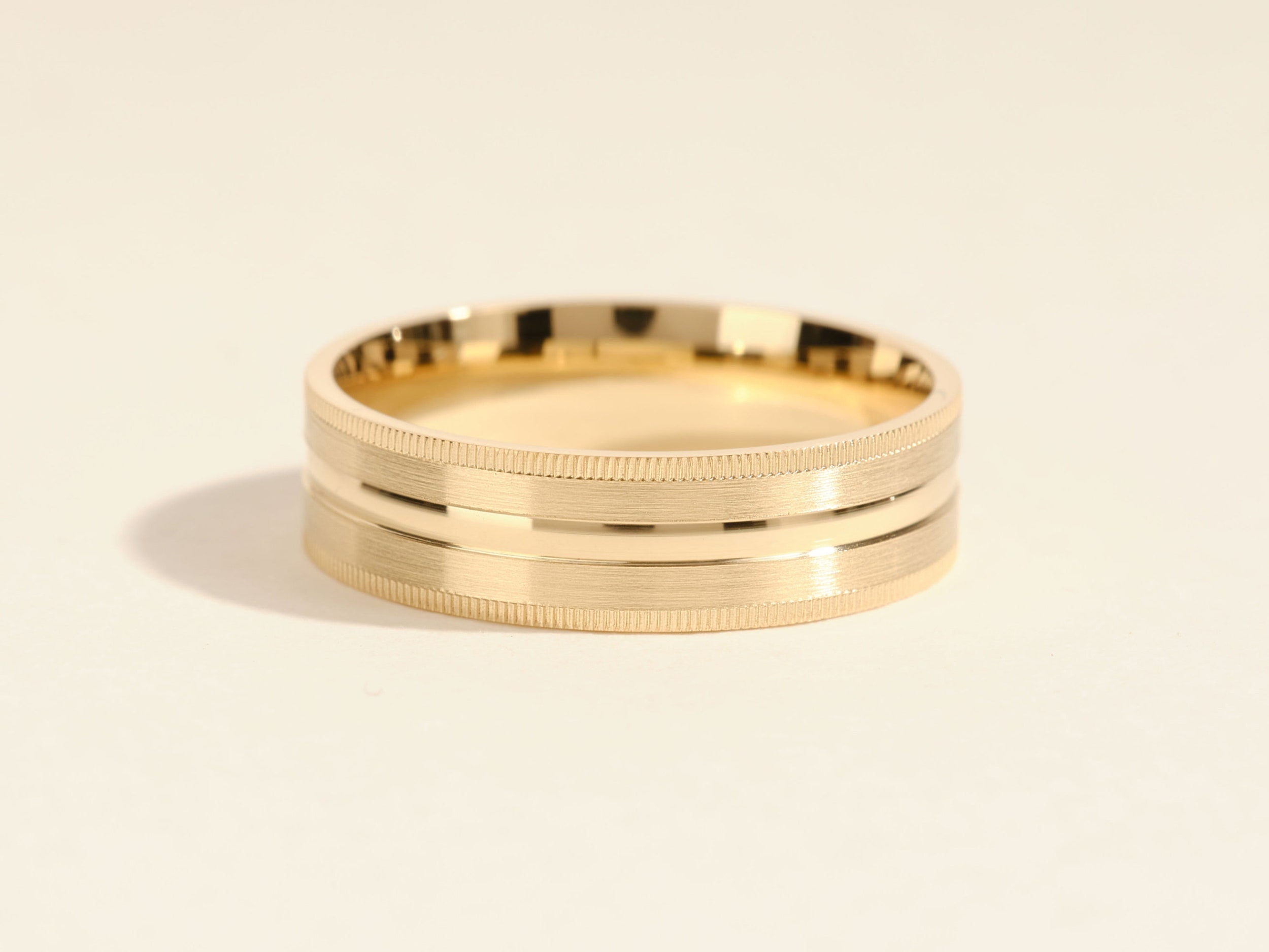 Milgrain Edge Plain man's wedding band