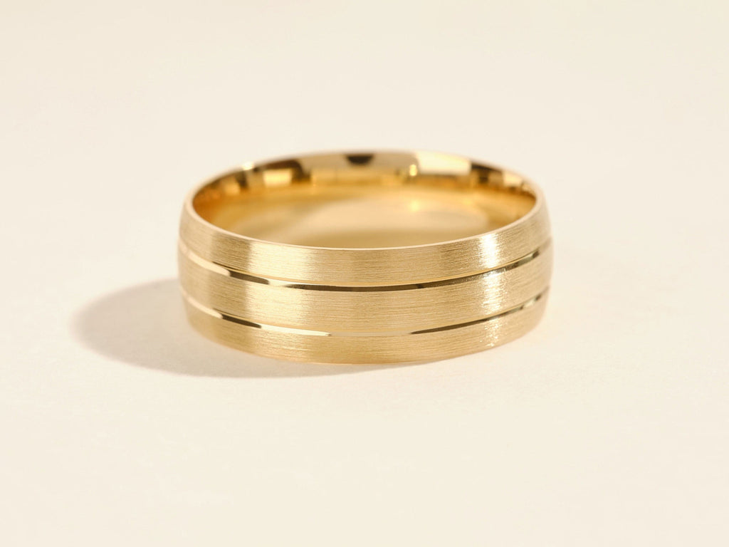 Men's Wedding Band with Matte Brushed Finish