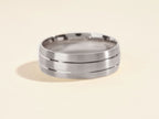 Men's Wedding Band with Matte Brushed Finish