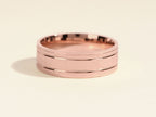 Men's Band with Thick Brushed Finish Solid Wedding Band