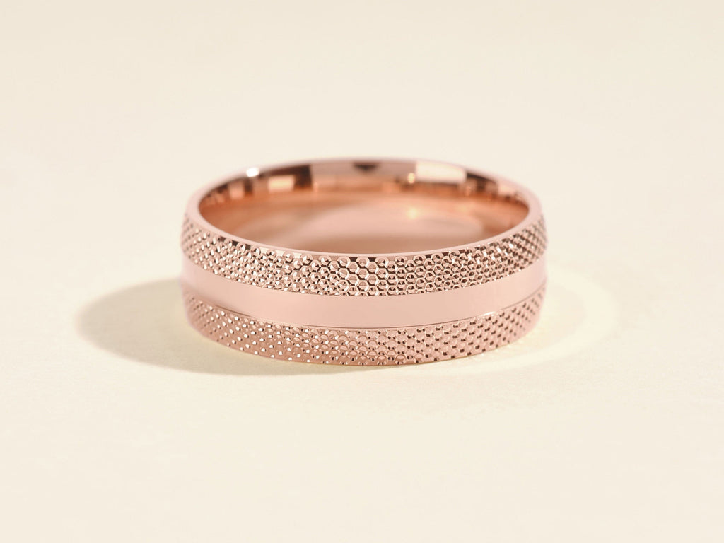 Men's Wedding Band with Accented