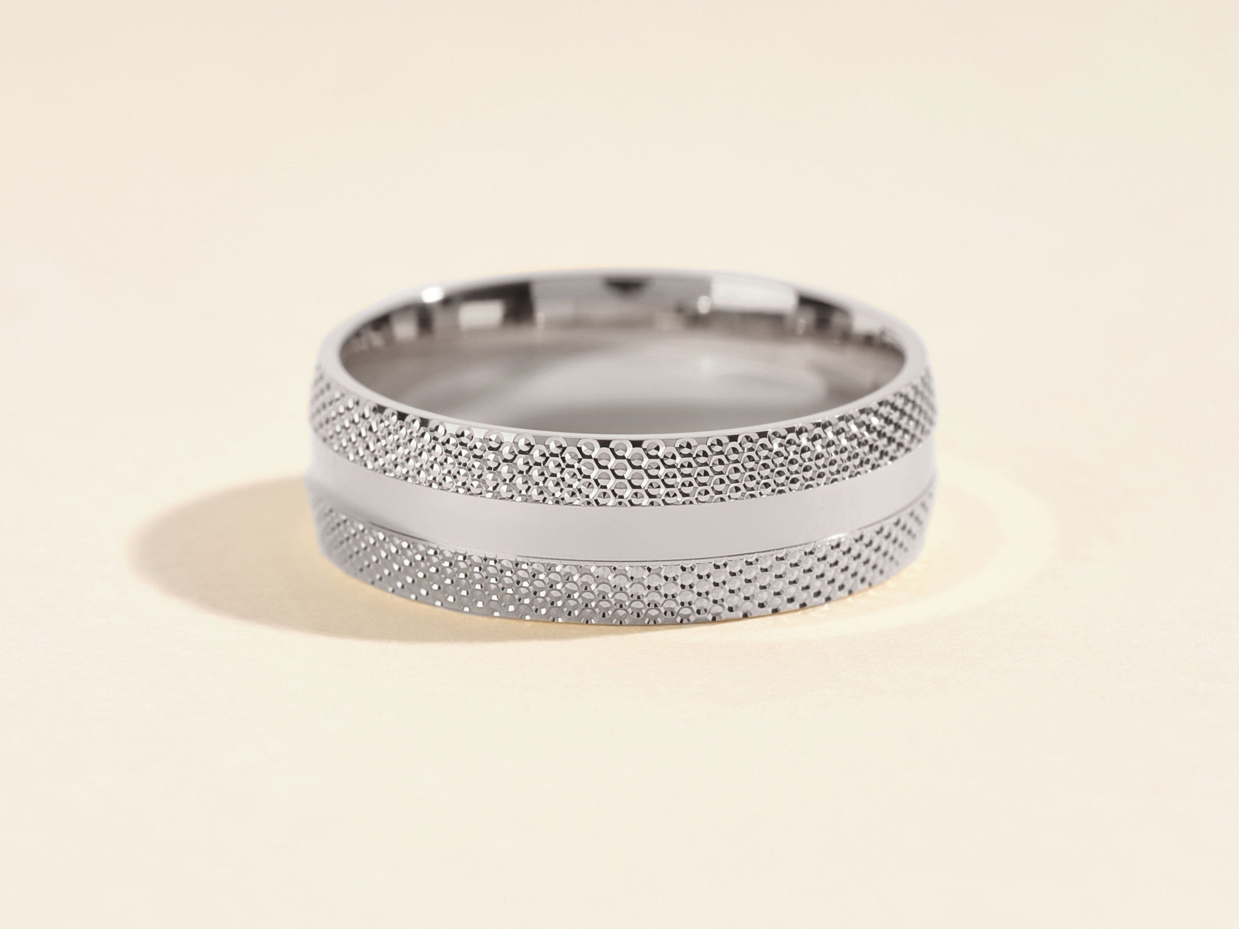 Men's Wedding Band with Accented