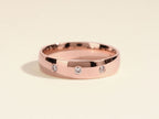 0.20 CT Round Three Stone Style Men's Wedding Band.