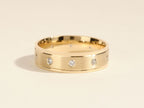 0.20 TCW Men's Band with Matte Finish and Ten Stone Wedding Band