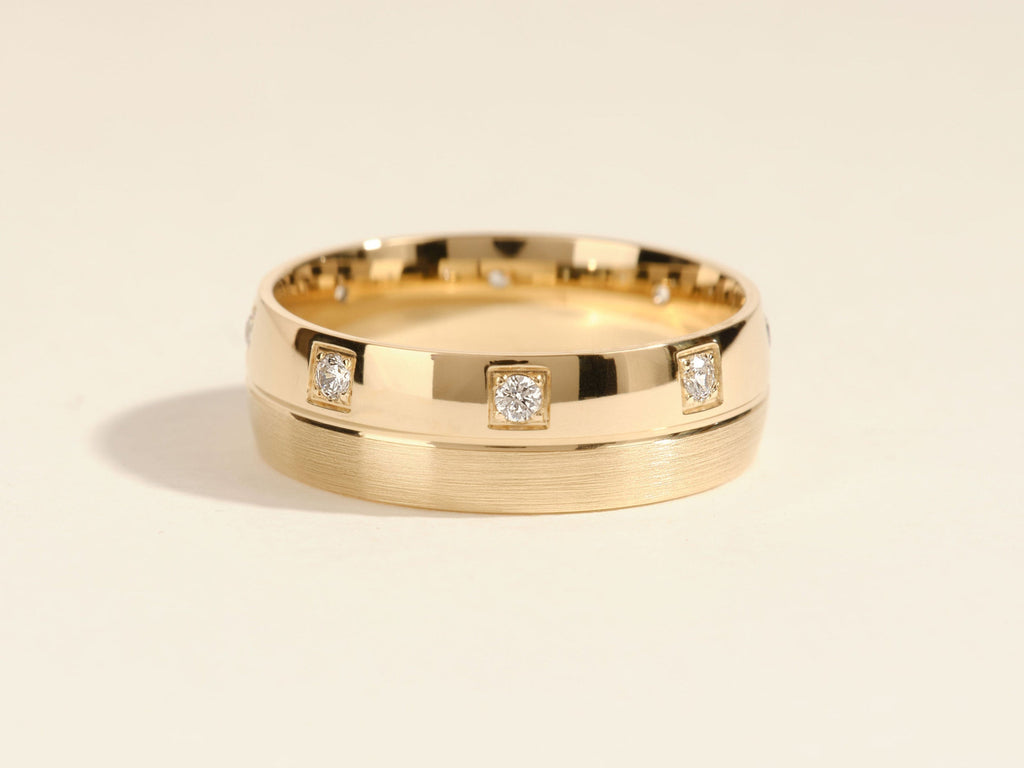 0.25 CT Men's Channel Setting Diamond Wedding Band