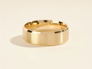 Men's Wedding Band Brushed and Shinny Finish