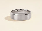 Matte Plain Beveled  Man's Wedding Band