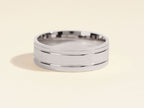 Brushed Style Men's Wedding Band.