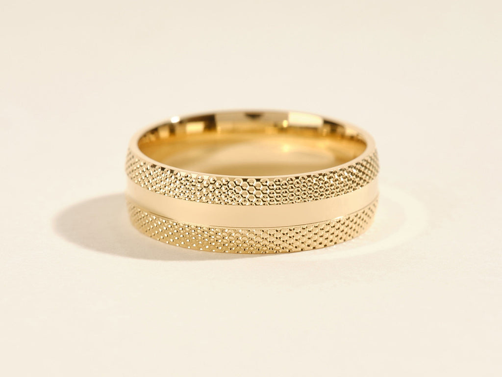 Men's Wedding Band with Accented