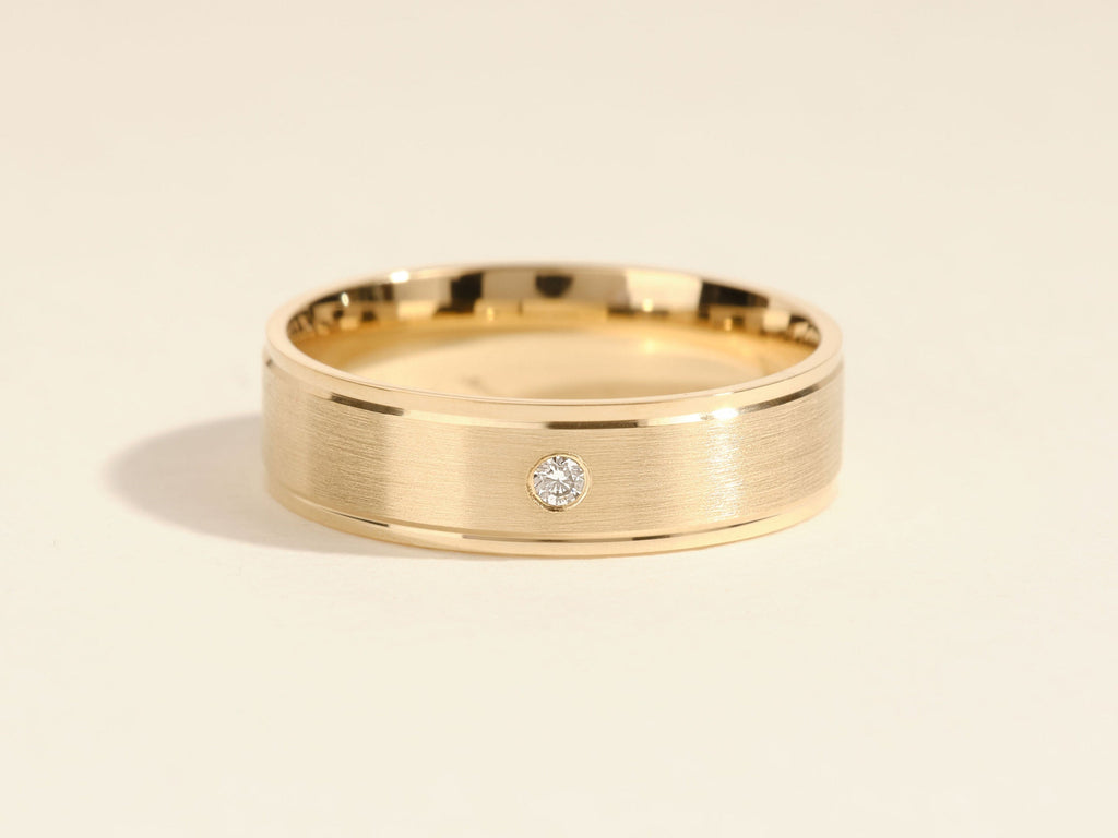 0.5 CT Men's Flush Set Diamond Wedding Band