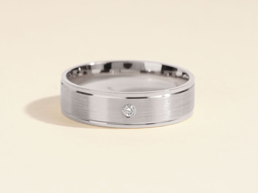 0.5 CT Men's Flush Set Diamond Wedding Band