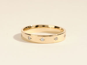 0.25 TCW Flush Set Style Diamond Wedding Band for Men