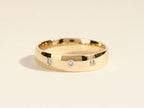 0.15 CT Round Cut Moissanite Three-Stone Men's Wedding Band
