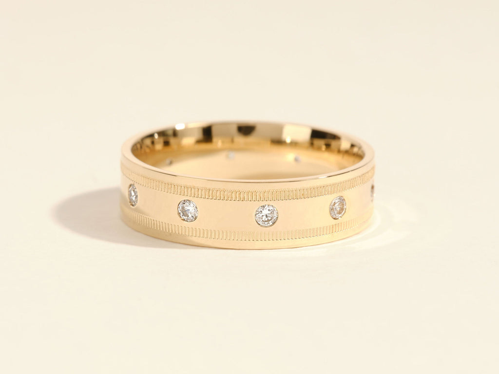 0.25 TCW Men's Ten-Stone Diamond Wedding Band