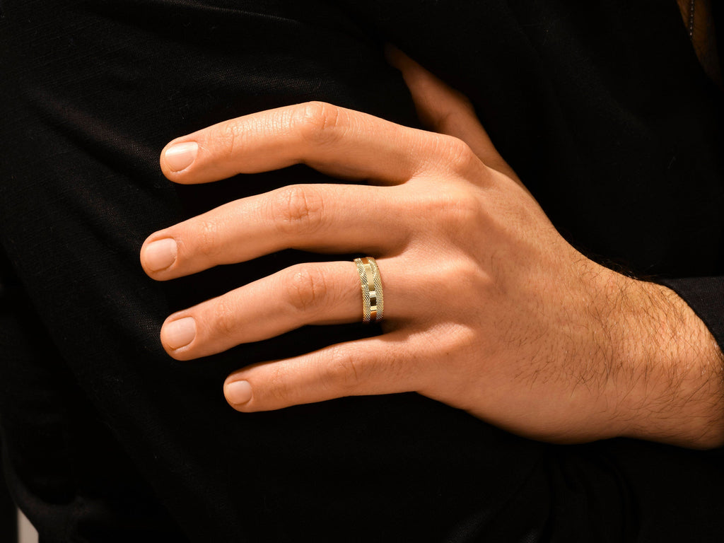 Men's Wedding Band with Accented